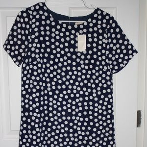 Polka dot shift dress